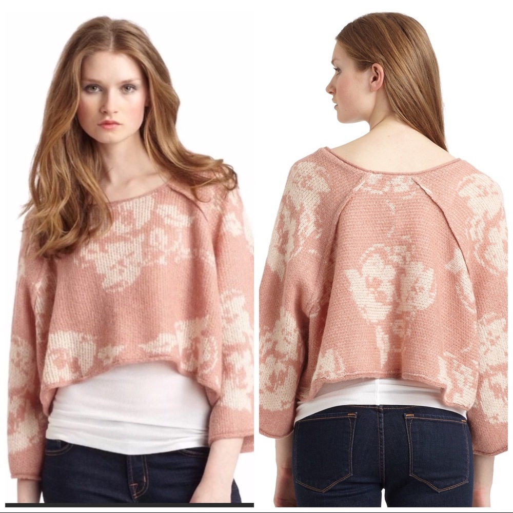 Free People | Purple Rain Cropped Sweater